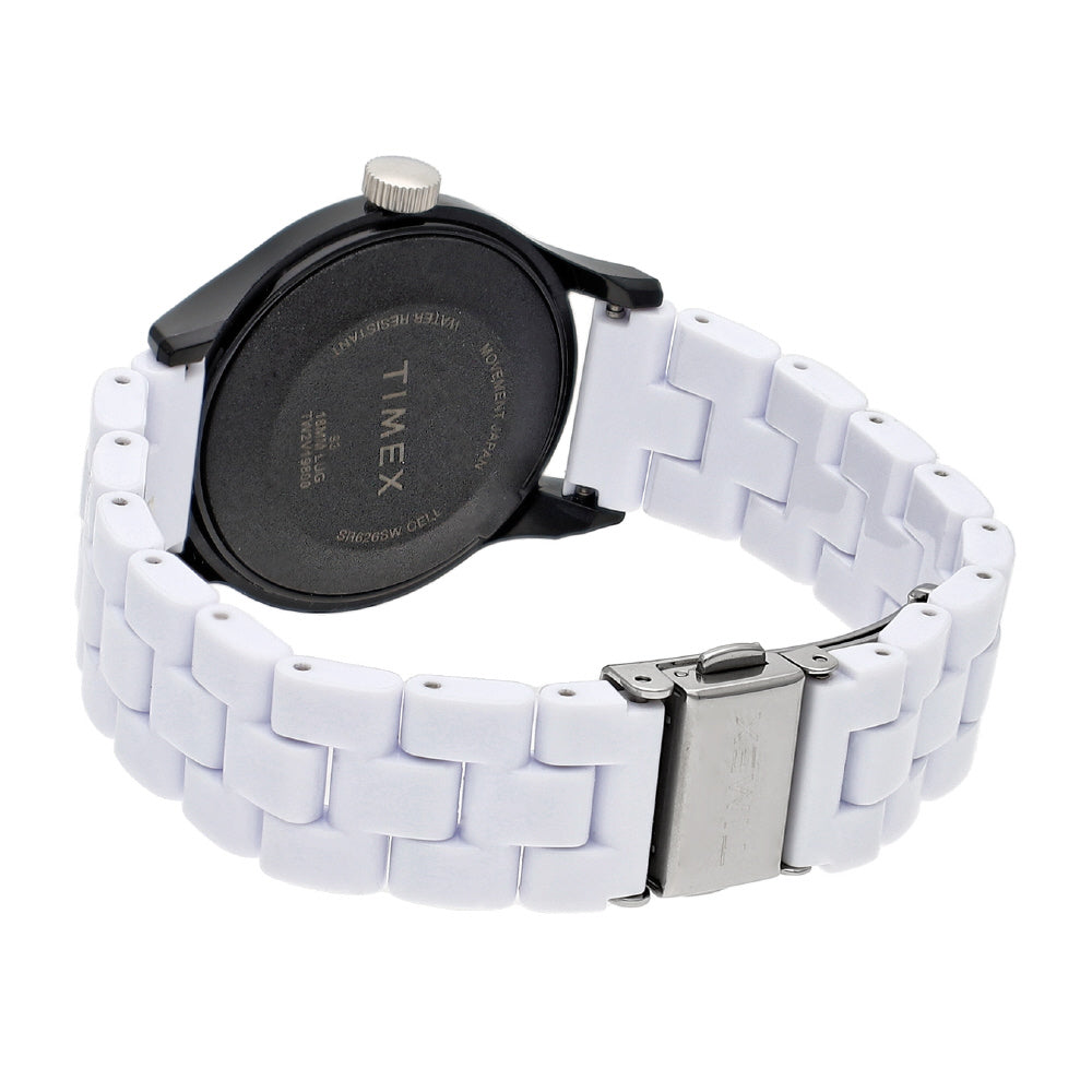 TIMEX TW2V19800-2 Watch - Classic Tile Collection Original Camper White Dial White Strap Water Resistant 1-Year Warranty (Ima