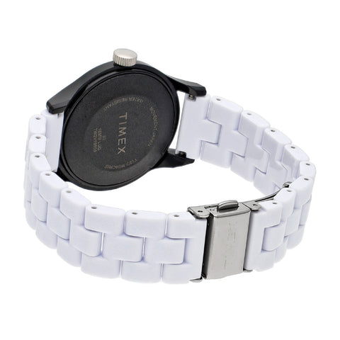 TIMEX TW2V19800-2 Watch - Classic Tile Collection Original Camper White Dial White Strap Water Resistant 1-Year Warranty (Ima