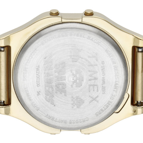 TIMEX TW2V30100 Space Invaders Collaboration Retro Digital Watch Water Resistant Gold Finish 1-Year Warranty
