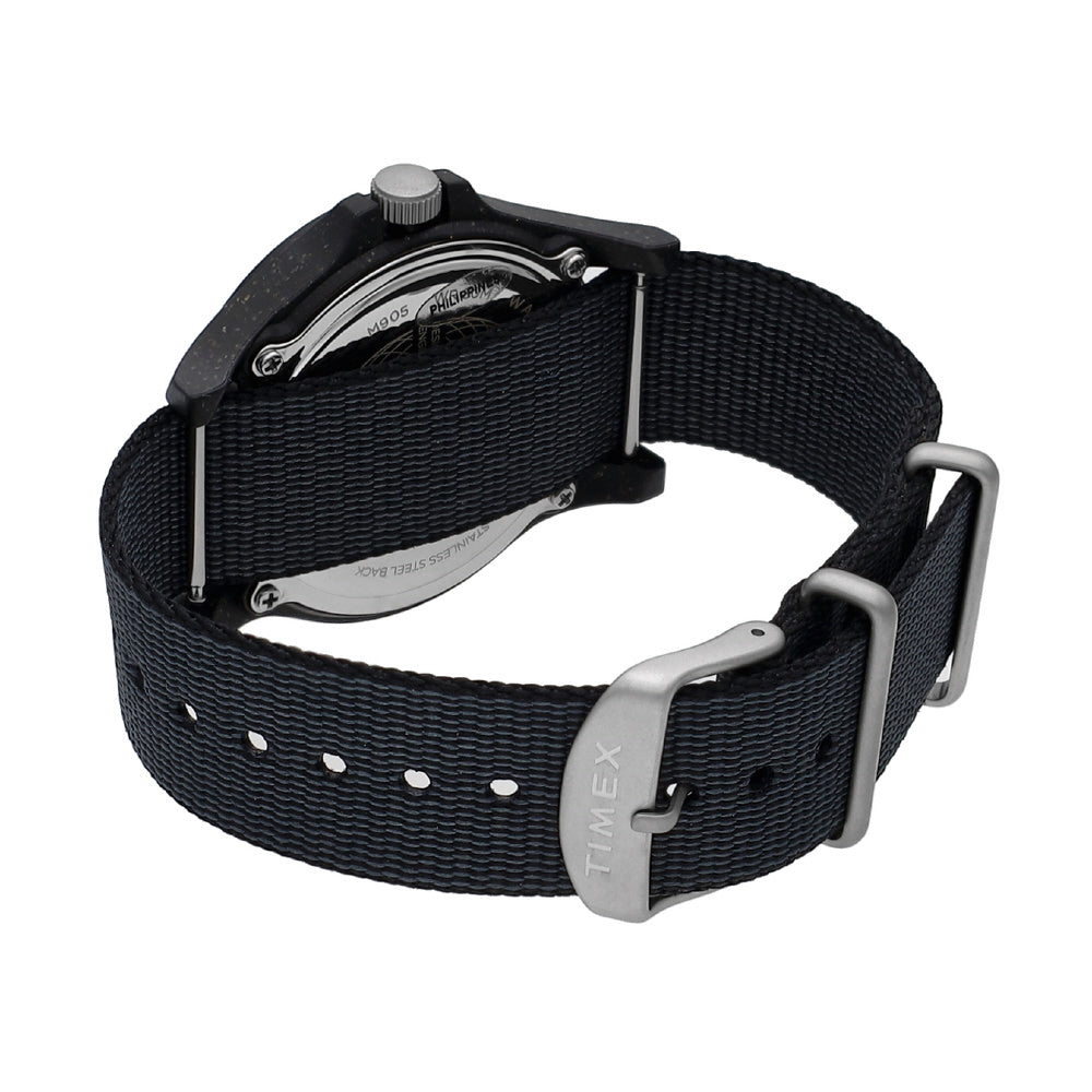 TIMEX TW2V81900 Watch - Reclaim Ocean 1-Year Warranty Eco-Friendly Materials Black Watch Stylish Design Water-Resistant (Imag
