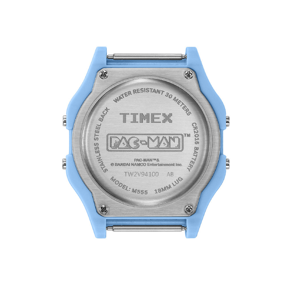 TIMEX TW2V94100 Watch - PAC MAN Classic Digital 1-Year Warranty Blue Retro Design Water Resistant LED Display (Image 4)