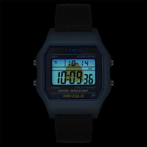 TIMEX TW2V94100 Watch - PAC MAN Classic Digital 1-Year Warranty Blue Retro Design Water Resistant LED Display (Image 6)