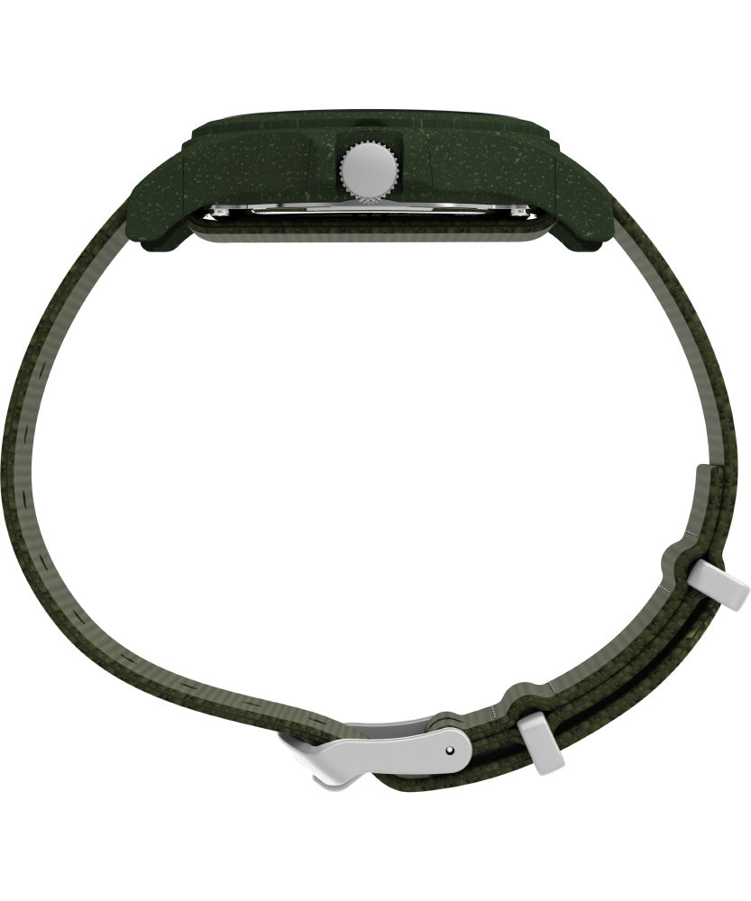 TIMEX TW2V96000 Watch - Reclaim Ocean Sustainable Design 1-Year Warranty Moss Green Eco-Friendly Materials (Image 2)