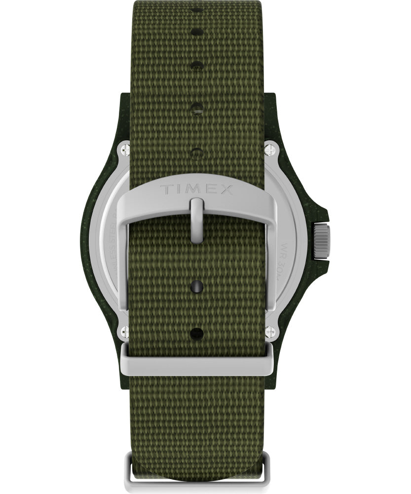 TIMEX TW2V96000 Watch - Reclaim Ocean Sustainable Design 1-Year Warranty Moss Green Eco-Friendly Materials (Image 3)