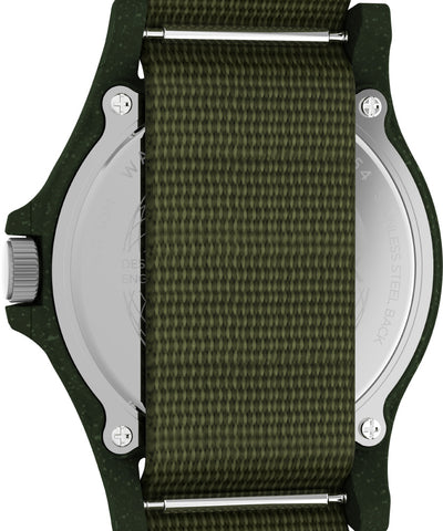 TIMEX TW2V96000 Watch - Reclaim Ocean Sustainable Design 1-Year Warranty Moss Green Eco-Friendly Materials (Image 5)