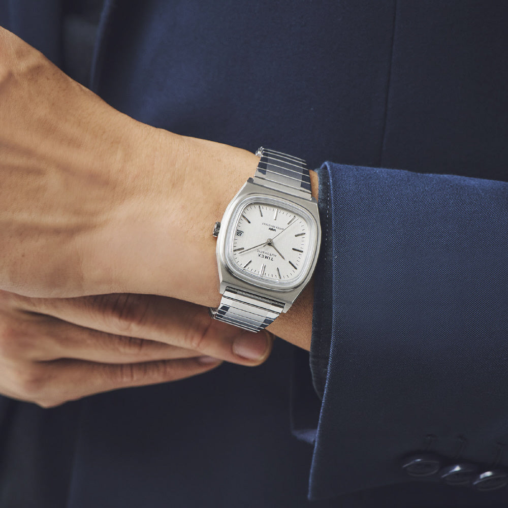 TIMEX TW2W70800 Watch - Reissue 1983 Automatic Silver Stainless Steel Water Resistant 1-Year Warranty (Image 10)