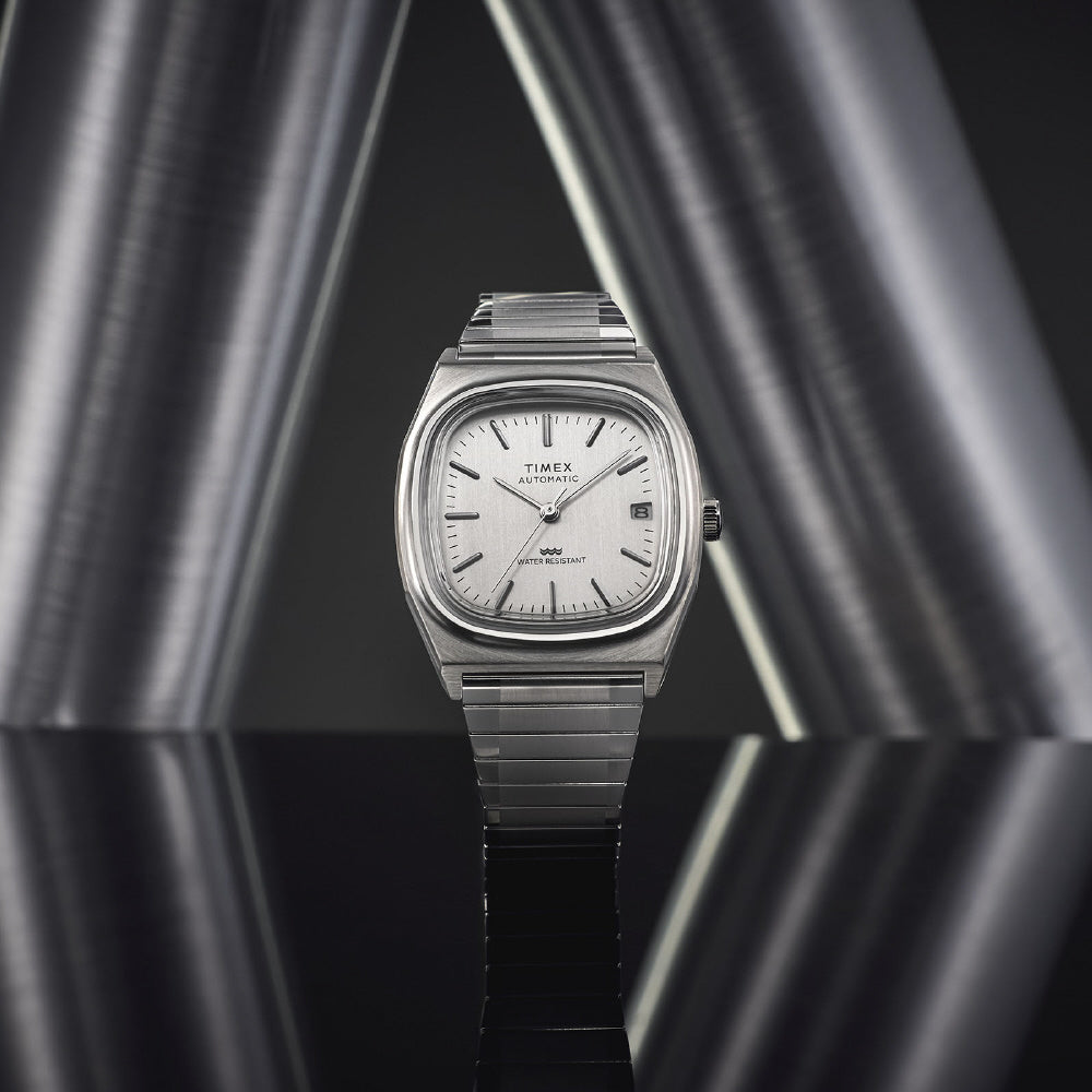TIMEX TW2W70800 Watch - Reissue 1983 Automatic Silver Stainless Steel Water Resistant 1-Year Warranty (Image 5)