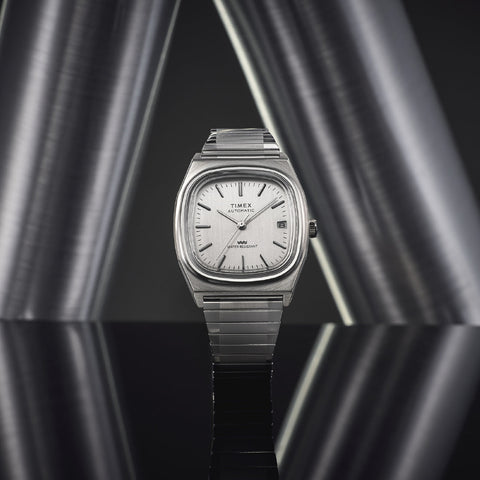 TIMEX TW2W70800 Watch - Reissue 1983 Automatic Silver Stainless Steel Water Resistant 1-Year Warranty (Image 5)