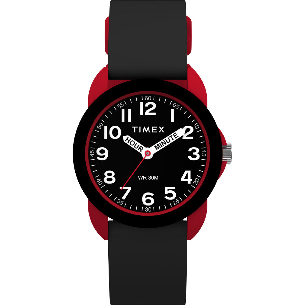 TIMEX TW2W91900 Watch - Kids Analog Time Machine 1-Year Warranty Stylish Black Durable Design Easy-to-Read Dial