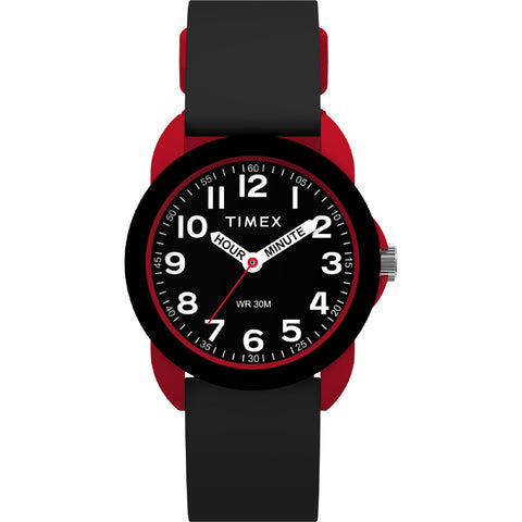 TIMEX TW2W91900 Watch - Kids Analog Time Machine 1-Year Warranty Stylish Black Durable Design Easy-to-Read Dial