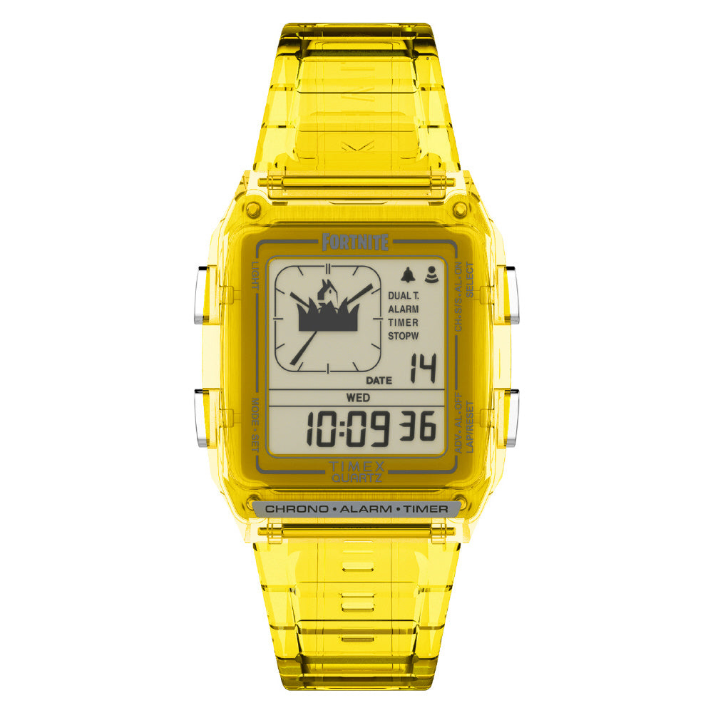 TIMEX TW2W96600 Watch - Stylish Yellow Design Limited Edition Fortnite Collaboration Water Resistant 1-Year Warranty