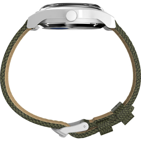 TIMEX TW2Y07800 Watch - MK1 Automatic 1-Year Warranty Black Dial Green Band Water Resistant Stylish Design (Image 2)