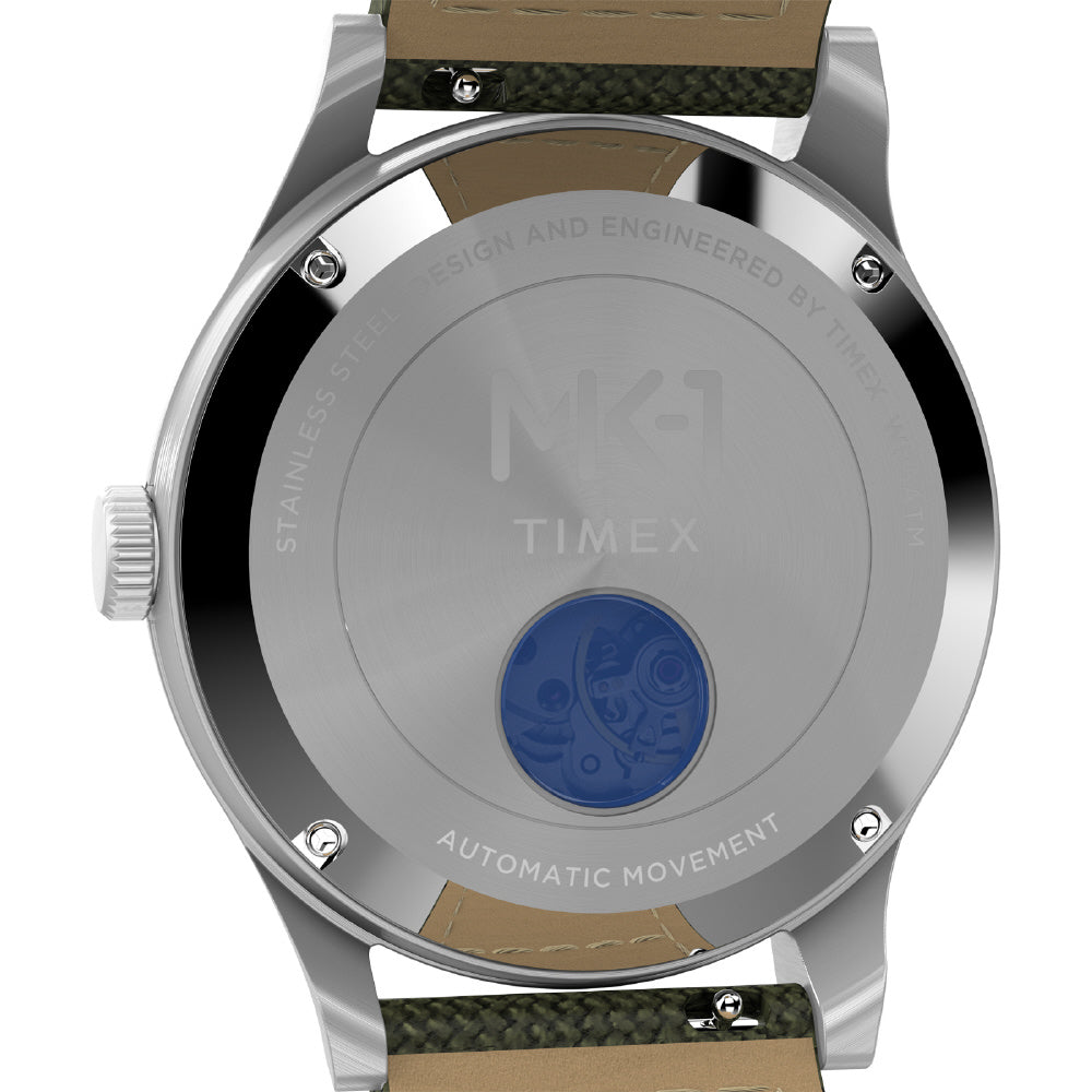 TIMEX TW2Y07800 Watch - MK1 Automatic 1-Year Warranty Black Dial Green Band Water Resistant Stylish Design (Image 5)
