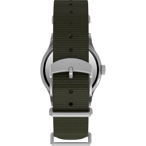 TIMEX TW2Y07900 Watch - MK1 Handwind 1-Year Warranty Black Dial Durable Khaki Green Strap Classic Design (Image 5)