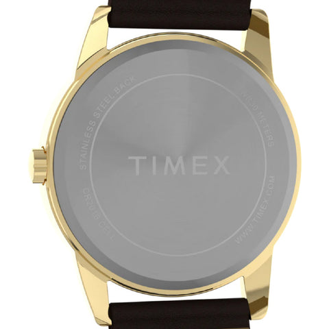 TIMEX TW2Y12700 Easy Reader Classic White Gold 1-Year Warranty Quartz Movement Water Resistant