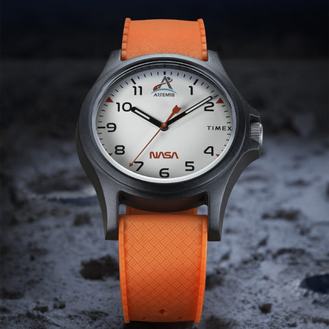 TIMEX TW2Y13000 Watch - NASA Artemis Collection Limited Edition Orange 1-Year Warranty Water Resistant Stylish Design (Image 