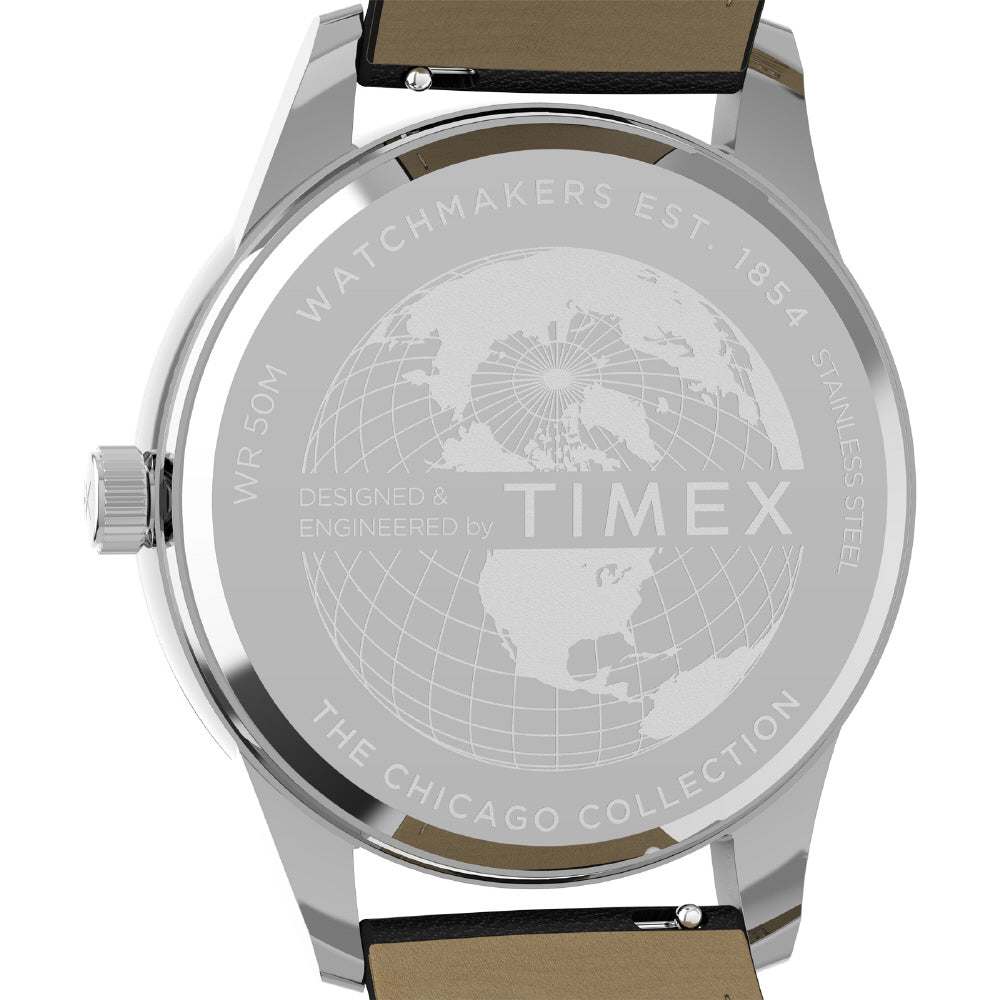 TIMEX TW2Y21600 Watch - "TIMEX Chicago Multi-Function Watch - 1-Year Warranty, Stylish Black Design [Genuine Product]" (Image