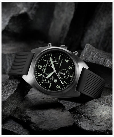 TIMEX TW2Y61000 Expedition Capstone Chrono 1-Year Warranty Black Durable Design Water-Resistant Stylish Look