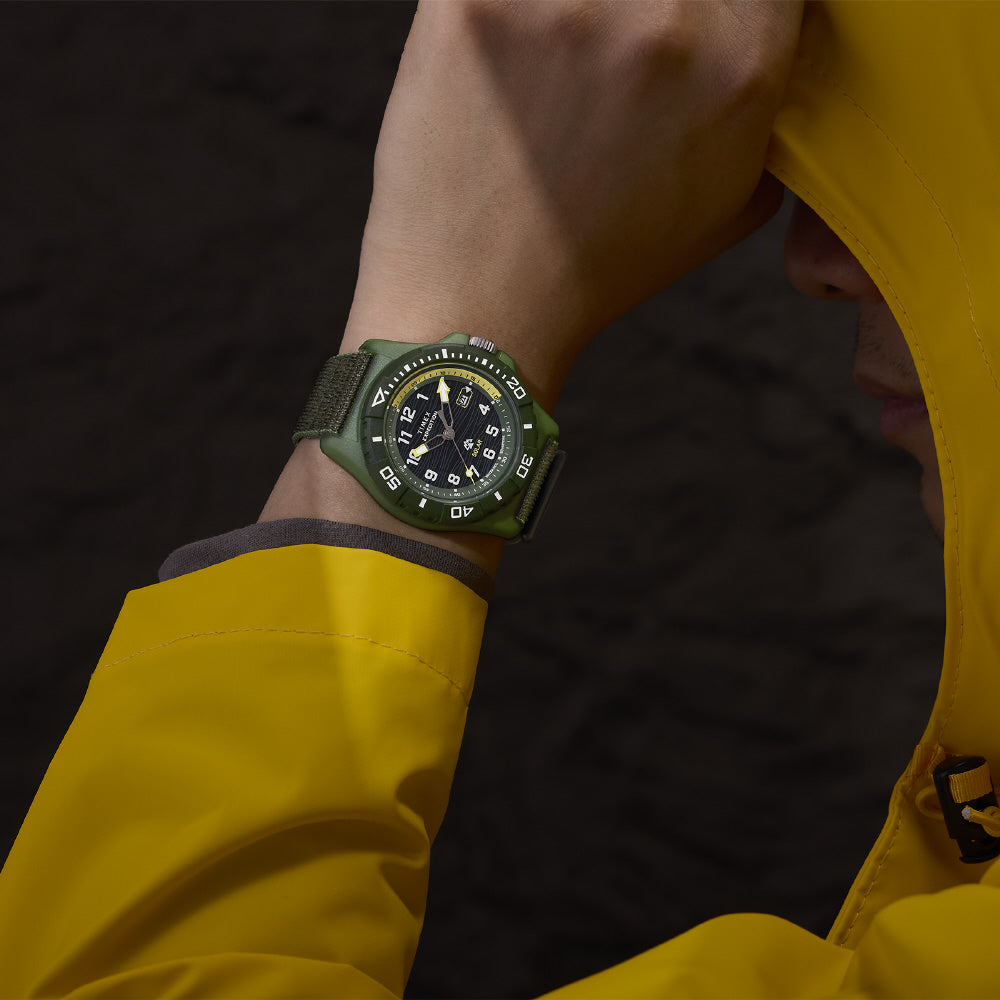 TIMEX TW2Y61400 Watch - Expedition Freedive Solar 1-Year Warranty Green Durable Water Resistant Eco-Friendly Solar Power (Ima