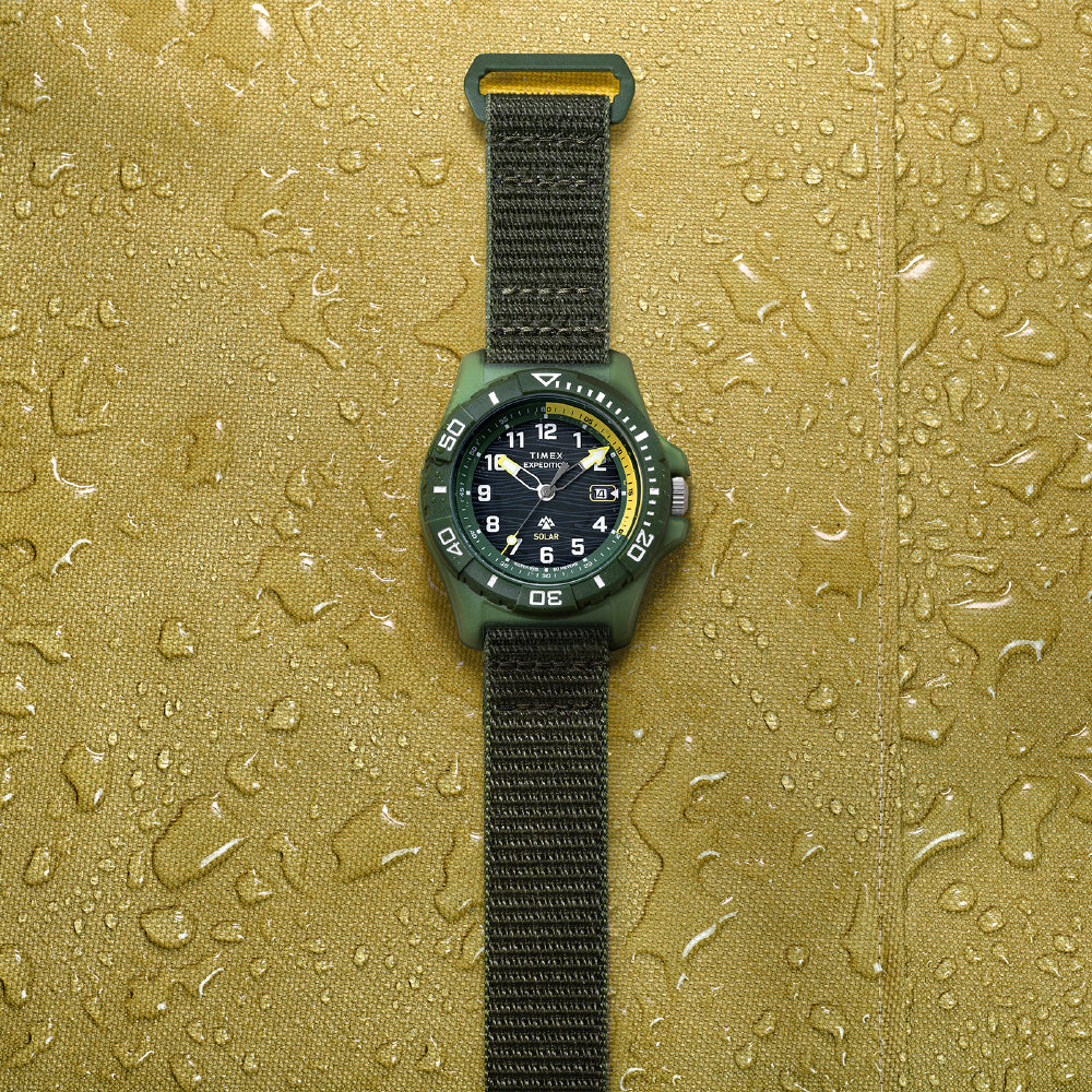 TIMEX TW2Y61400 Watch - Expedition Freedive Solar 1-Year Warranty Green Durable Water Resistant Eco-Friendly Solar Power (Ima