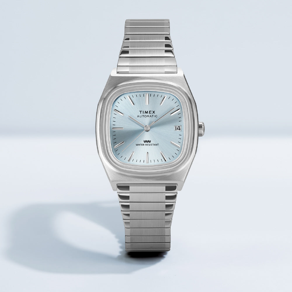 TIMEX TW2Y66700 Watch - 1983 E-Line Automatic Light Blue Stainless Steel Case Water Resistant 1-Year Warranty (Image 8)