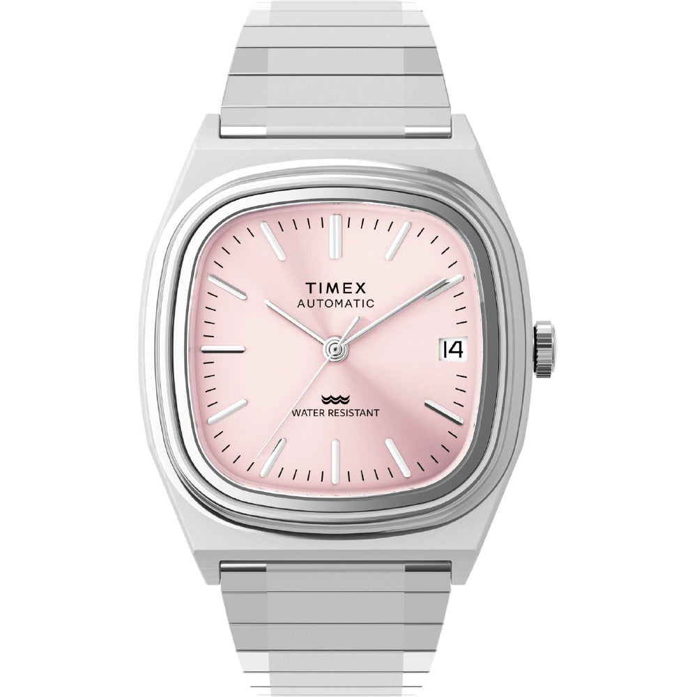 TIMEX TW2Y66800 Watch - 1983 E-Line Automatic Light Pink 1-Year Warranty Stylish Design Water-Resistant
