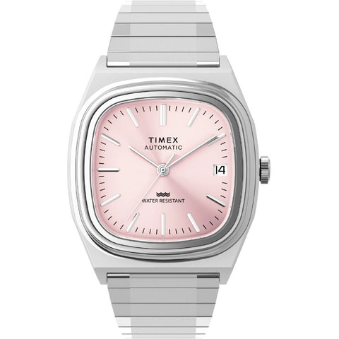 TIMEX TW2Y66800 Watch - 1983 E-Line Automatic Light Pink 1-Year Warranty Stylish Design Water-Resistant