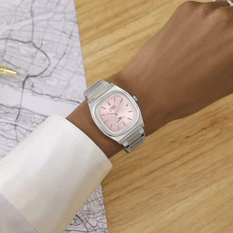 TIMEX TW2Y66800 Watch - 1983 E-Line Automatic Light Pink 1-Year Warranty Stylish Design Water-Resistant (Image 6)