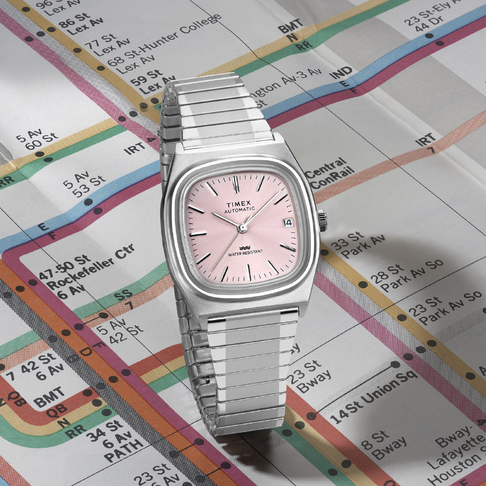 TIMEX TW2Y66800 Watch - 1983 E-Line Automatic Light Pink 1-Year Warranty Stylish Design Water-Resistant (Image 7)