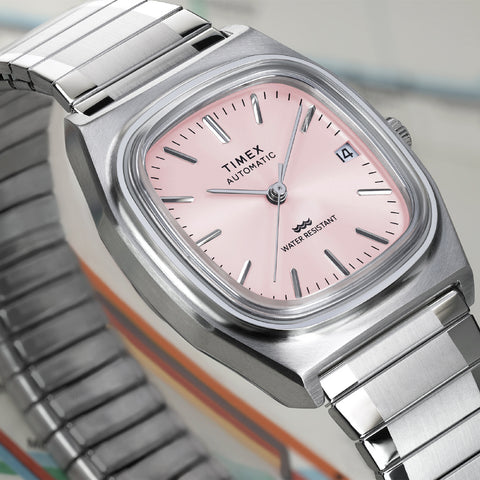 TIMEX TW2Y66800 Watch - 1983 E-Line Automatic Light Pink 1-Year Warranty Stylish Design Water-Resistant (Image 8)