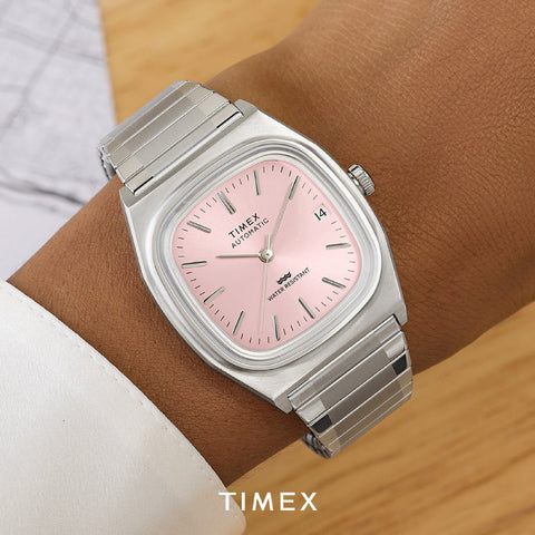TIMEX TW2Y66800 Watch - 1983 E-Line Automatic Light Pink 1-Year Warranty Stylish Design Water-Resistant (Image 9)
