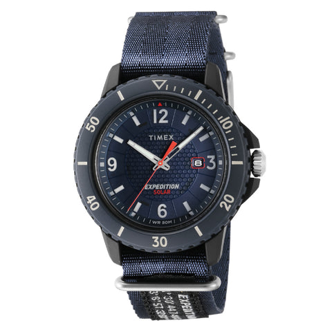 TIMEX TW4B14300 Watch - Expedition Gallatin Solar Eco-Friendly Blue Strap Water Resistant 1-Year Warranty Authentic