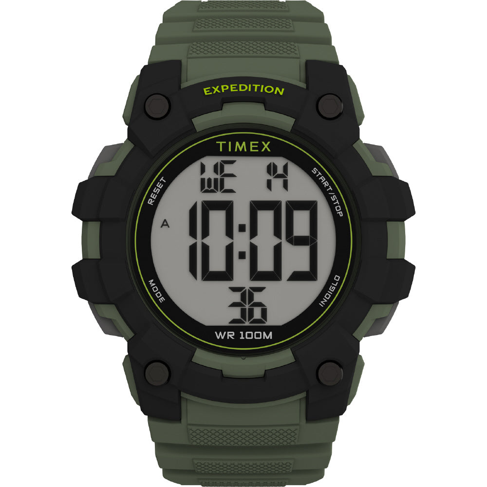 TIMEX TW4B35400 Watch - Expedition CAT 1-Year Warranty Durable Khaki Green Water Resistant Lightweight Design