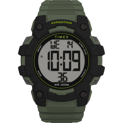TIMEX TW4B35400 Watch - Expedition CAT 1-Year Warranty Durable Khaki Green Water Resistant Lightweight Design