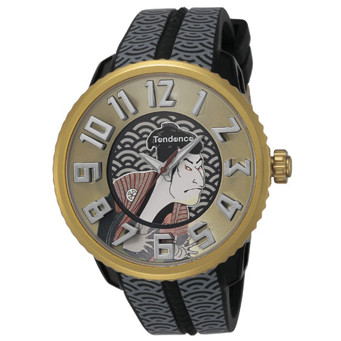 TENDENCE TY143103 Watch - Japan Icon Sharaku Model with 2 Year Warranty Elegant Gold Finish and Unique Artistic Design