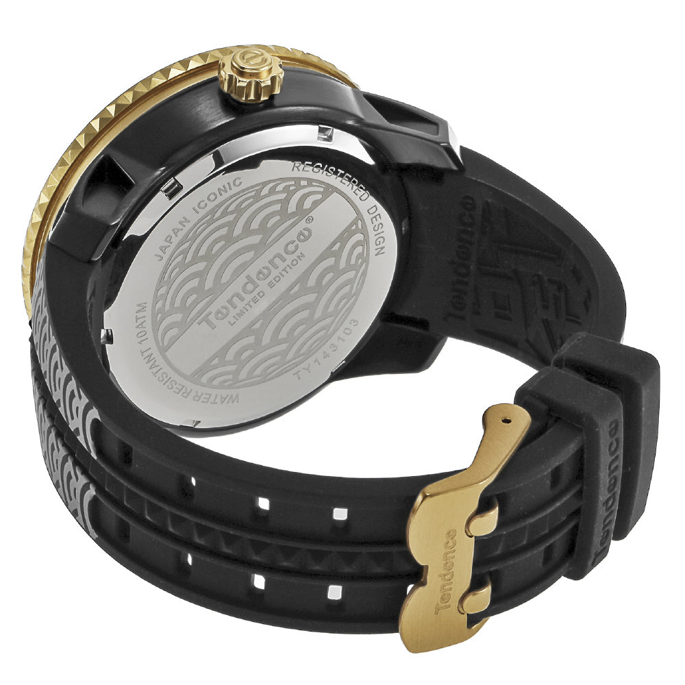 TENDENCE TY143103 Watch - Japan Icon Sharaku Model with 2 Year Warranty Elegant Gold Finish and Unique Artistic Design (Image