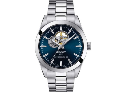 TISSOT T127.407.11.041.01 Watch - T1274071104100 GENTLEMAN AT OPEN HEART BL SS （ﾍｲｺｳ）