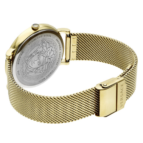 Versace VBP060017 Luxury Gold Watch 2-Year Warranty Elegant Design Swiss Movement