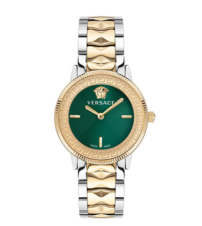 VERSACE VE2P00522 Watch - V TRIBUTE Green Watch with 2 Year Warranty, Elegant Design, Water Resistant, Luxury Style