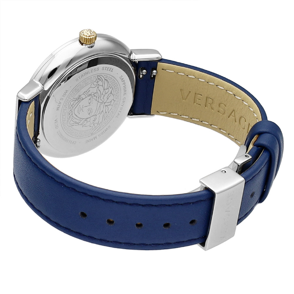 VERSACE VE3D00122 Watch - Greca Chic Blue Watch 2-Year Warranty Stylish Design Water Resistant Luxury Timepiece (Image 4)