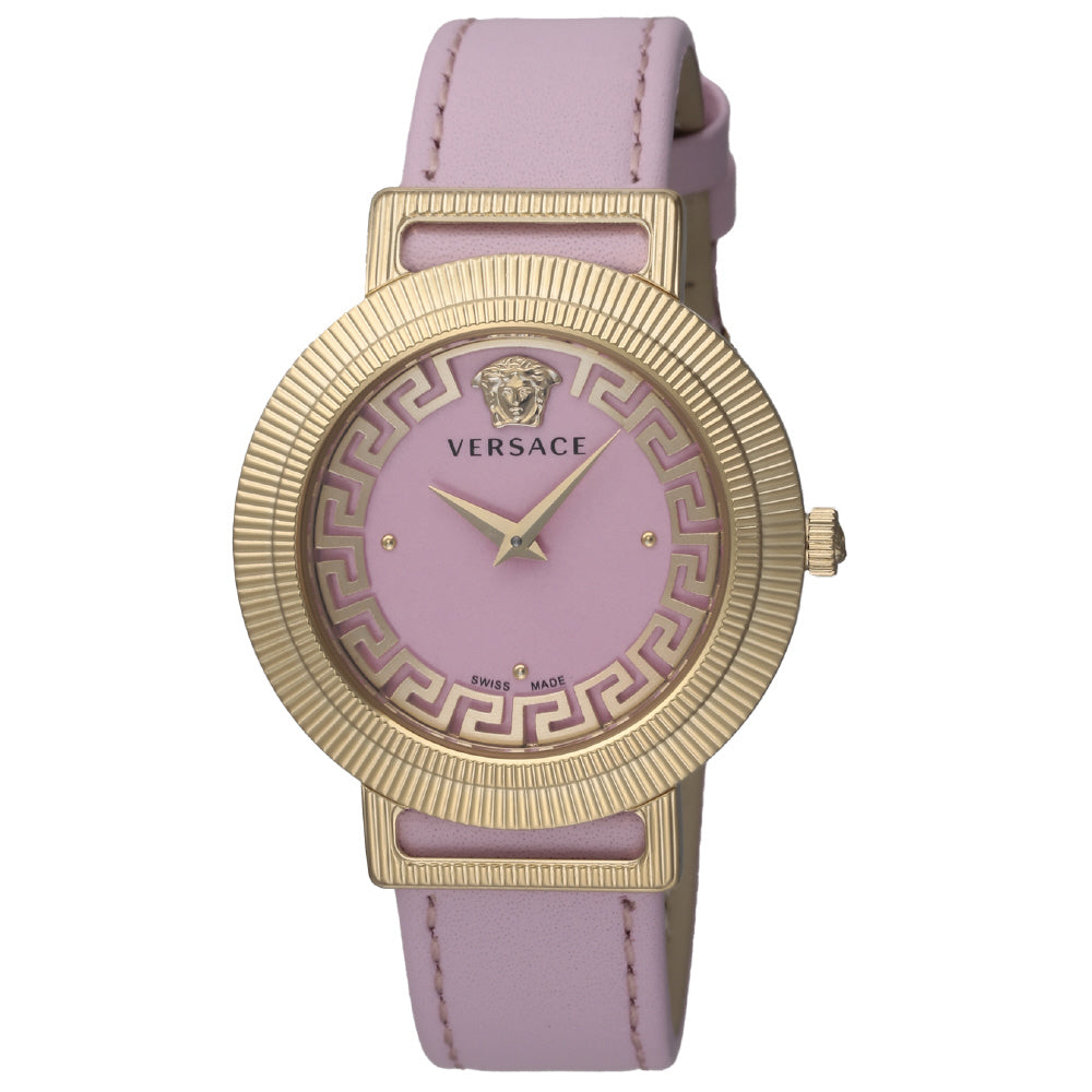 VERSACE VE3D00222 Watch - Greca Chic Pink Watch 2-Year Warranty Stylish Design Water Resistant Elegant Finish