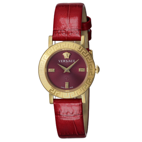 VERSACE VE6M00722 Watch - Studded Icon Design Red Color 2-Year Warranty Luxury Fashion Watch