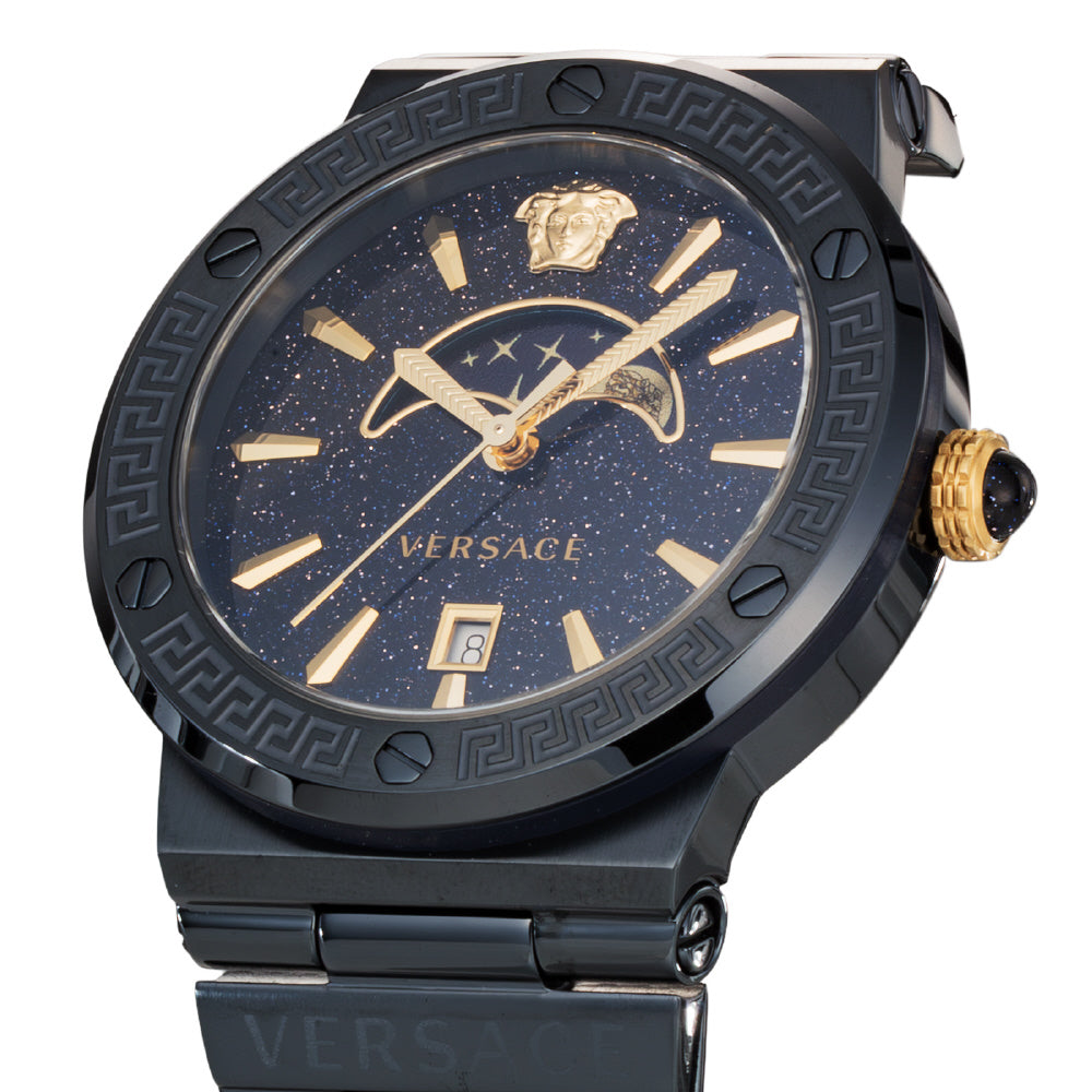 VERSACE VE7G00423 Watch - GRECA LOGO Navy Color 2-Year Warranty Elegant Design Swiss Movement (Image 3)