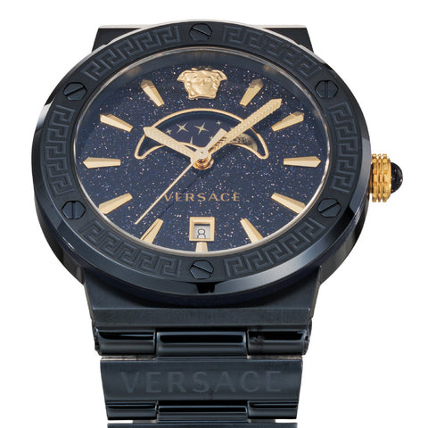 VERSACE VE7G00423 Watch - GRECA LOGO Navy Color 2-Year Warranty Elegant Design Swiss Movement (Image 4)
