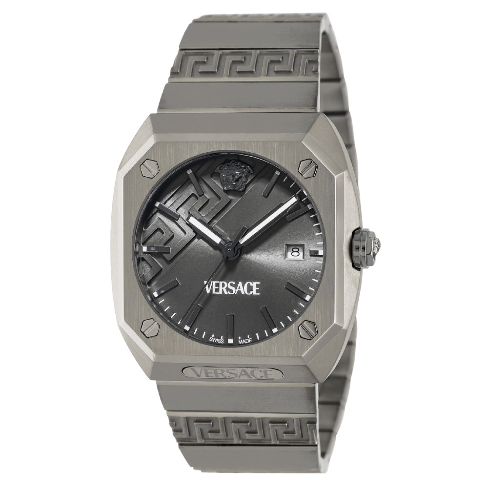 VERSACE VE8F00524 Watch - Antares Gray 2-Year Warranty Luxury Design Water Resistant Stylish Timepiece