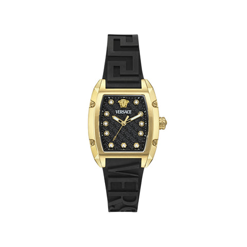 VERSACE VE8K00324 Watch - Dominus 2-Year Warranty Black Stainless Steel Water Resistant Elegant Design