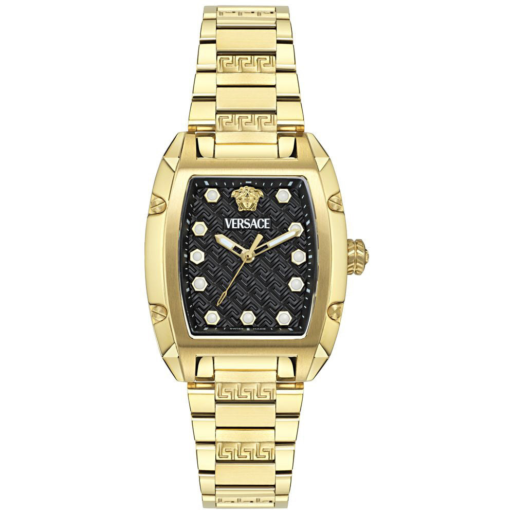 VERSACE VE8K00524 Watch - Dominus 2-Year Warranty Black Stainless Steel Water Resistant Stylish Design