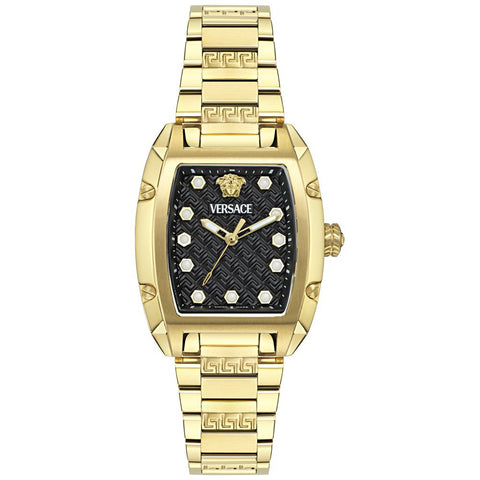 VERSACE VE8K00524 Watch - Dominus 2-Year Warranty Black Stainless Steel Water Resistant Stylish Design