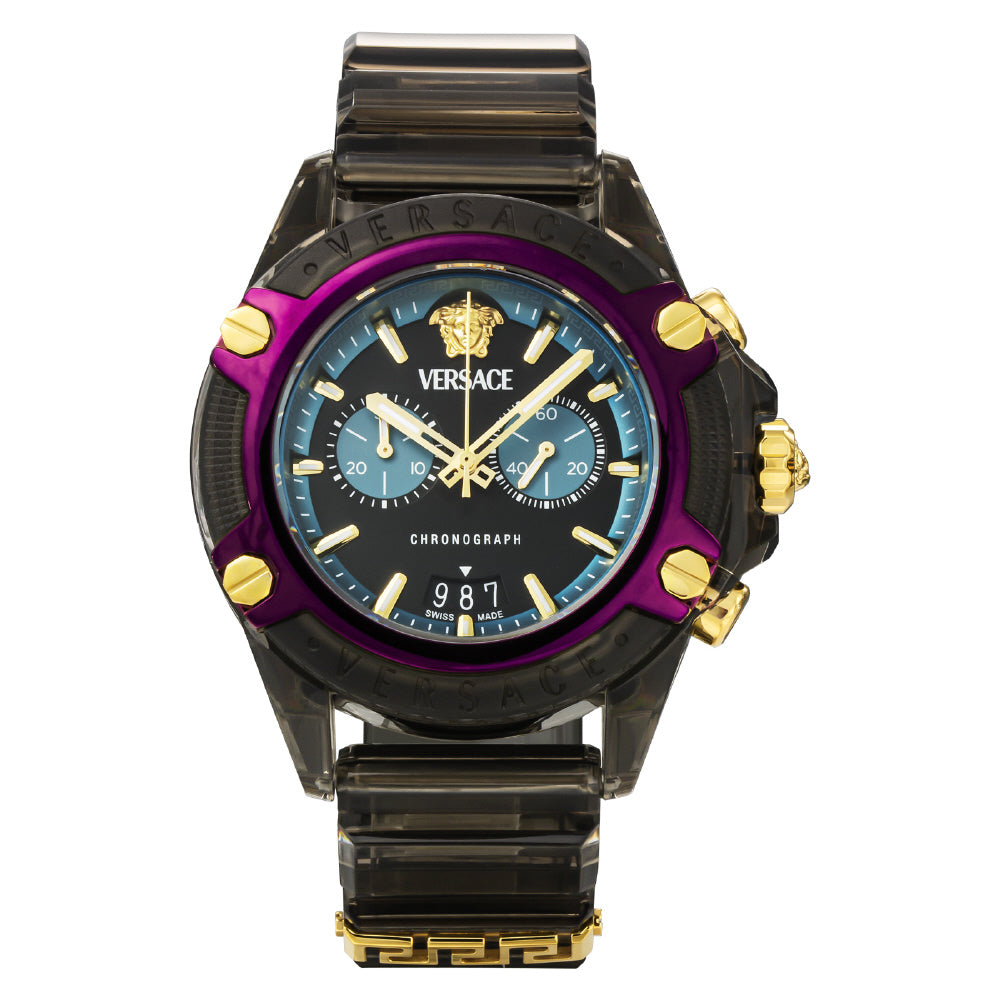 VERSACE VE8P00224 Watch - Icon Active Black 2-Year Warranty Stylish Design Water-Resistant Durable Build