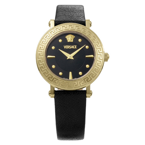 VERSACE VE9C00224 Watch - Greca Sphere 2-Year Warranty Black Stainless Steel Water Resistant Elegant Design